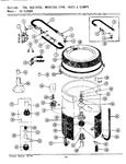 Diagram for 14 - Tub, Agitator, Mtg. Stem, Hoses & Clamps