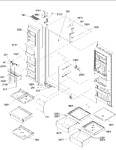 Diagram for 12 - Refrigerator/freezer Shelves/hinges