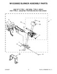 Diagram for 05 - W10336852 Burner Assembly Parts